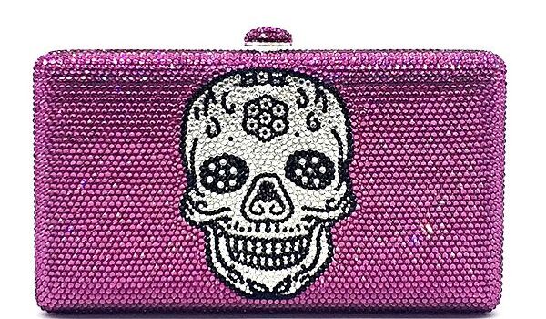 Sparkly Skull Sanctus Purse Crystal Clutch Bag