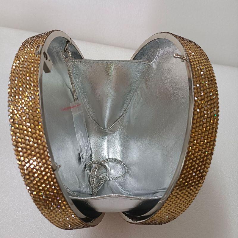 Crystal Clock Face Rhinestone Evening Clutch Bag - Image 3